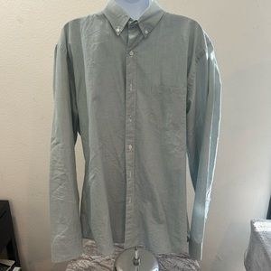 J.Crew dress shirt Green striped mens XL button down